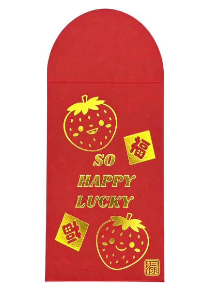 So Happy Lucky Strawberry Red Envelope (10 Pack)